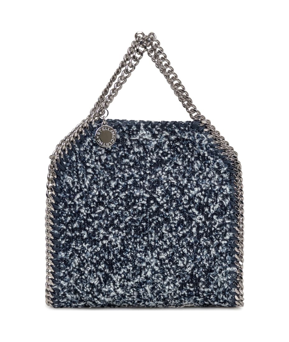 トートバッグ Stella Mccartney Micro Falabella Tote Bag Women SILVER Cracked Metallic Falabella Tiny Tote Bag