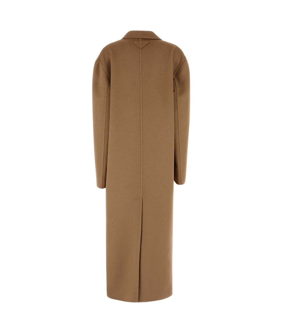 Prada Camel Wool Blend Coat | italist