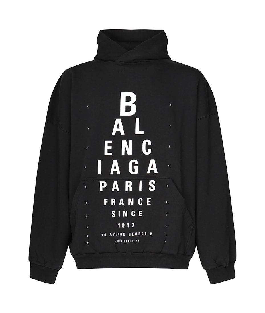 【送料&関税込】Balenciaga optical Hoodie Balenciaga 'optical' Hoodie | italist