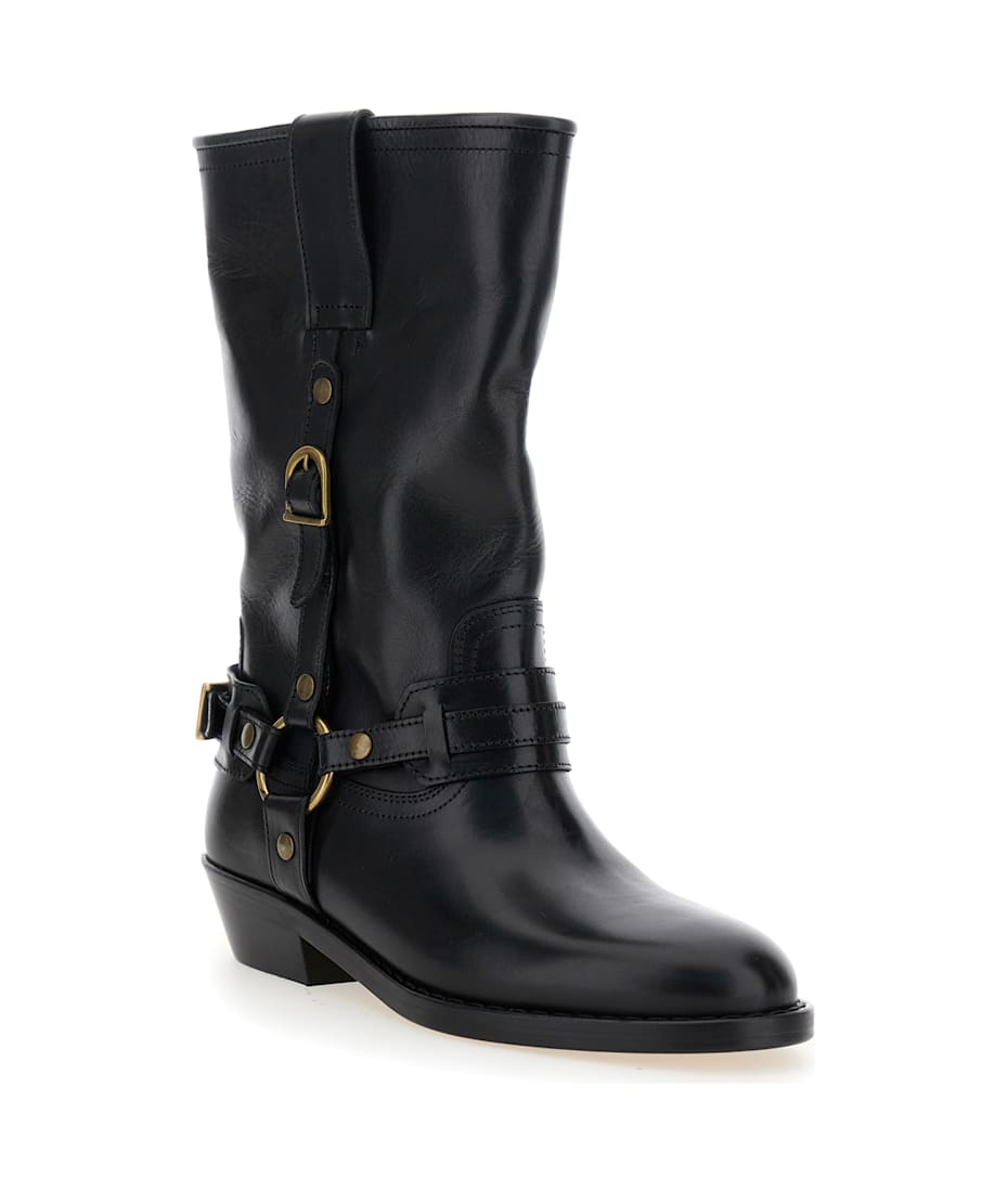 ミドルブーツ Isabel Marant 'Heiko' ankle boots ISABEL MARANT Heiko buckled leather boots | NET-A-PORTER