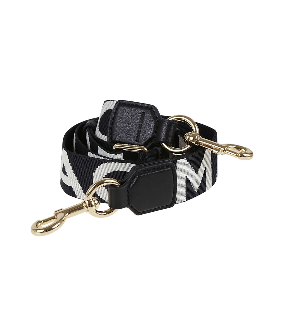 Marc Jacobs Black Thin Logo Bag Strap Marc Jacobs