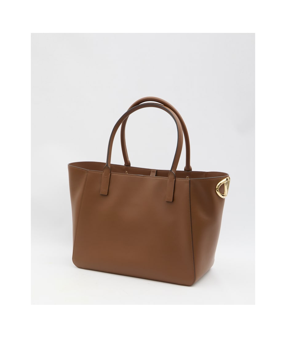 【関税込み】VALENTINO GARAVANI VLOGO SIDE TOTE BAG Valentino Garavani VLogo Side Shopping Bag in Nappa Calfskin