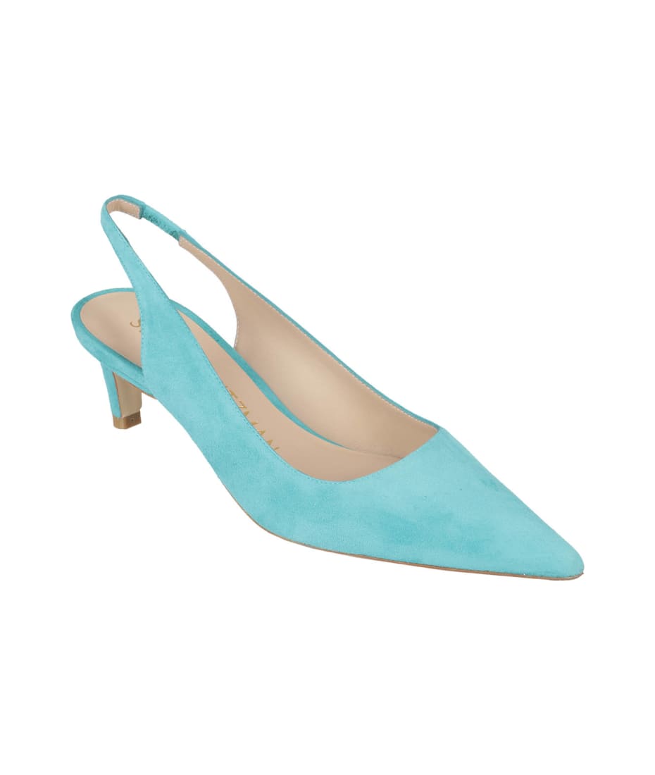 Stuart Weitzman Capri Blue Suede Pumps