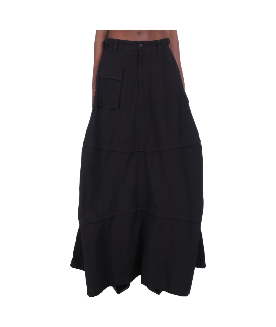 BALENCIAGA＊BLACK COTTON SKIRT Balenciaga Skirt Unity Sports - Black - Women | 772719TNQ251000