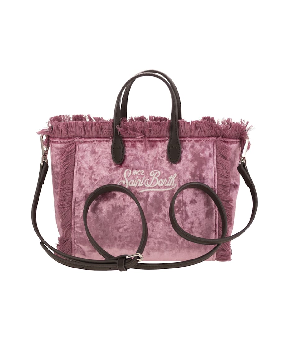 トートバッグ MC2 Saint Barth SS25 (VAMI015 03521H1100) MC2 Saint Barth Colette Wooly bag with frayed hem for women