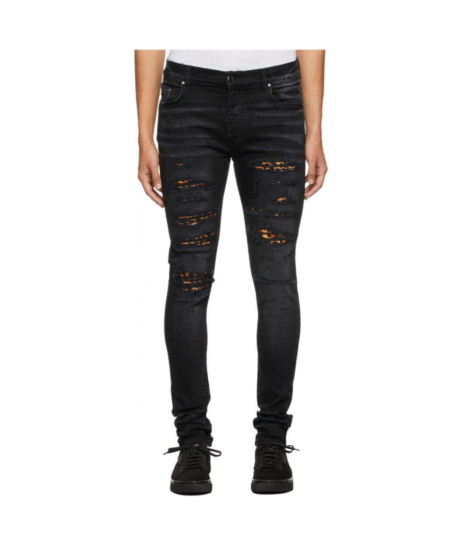 AMIRI Leopard Denim Jeans | italist