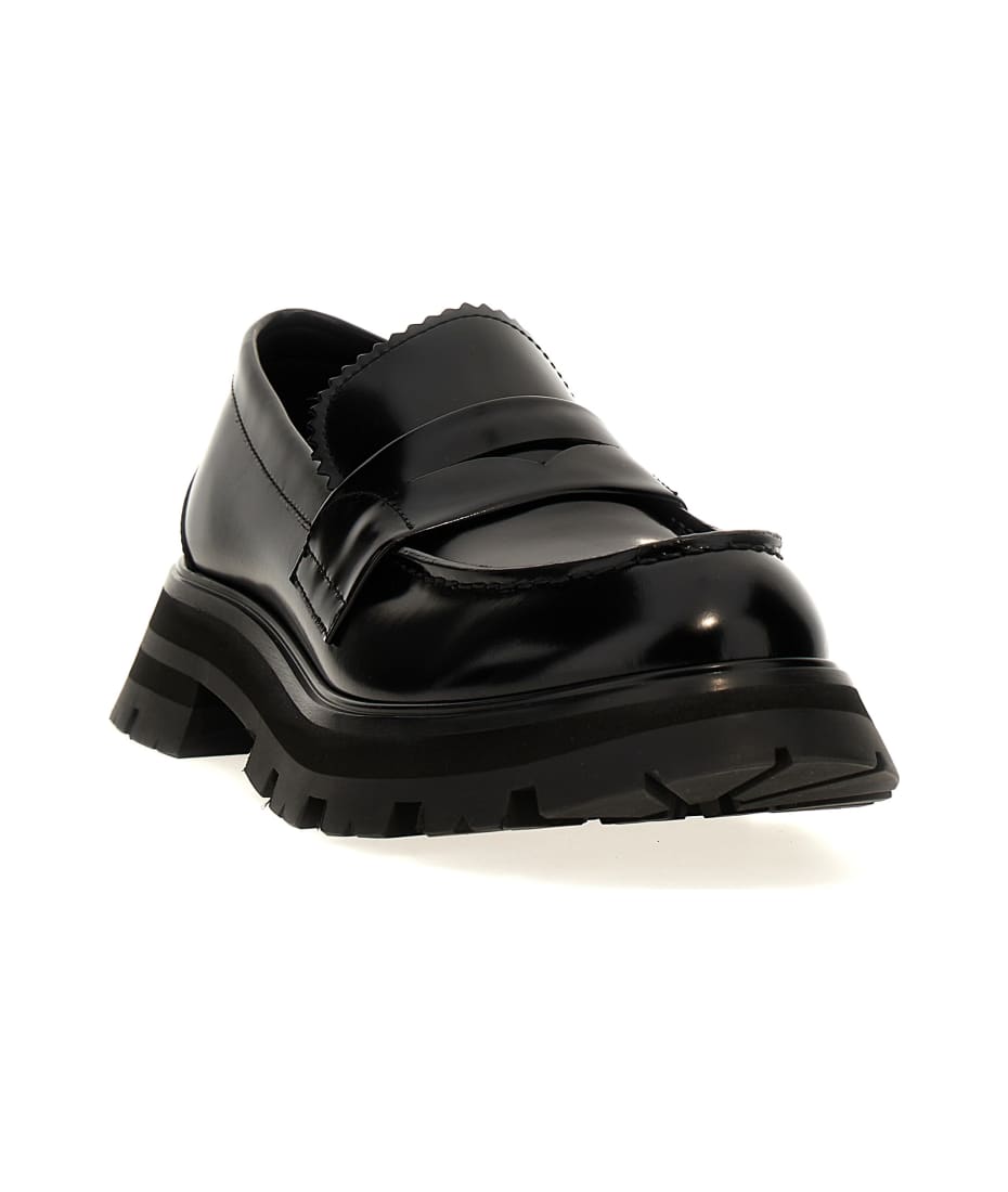 【関税込み】alexander mcqueen WANDER' LOAFERS Alexander McQueen Wander Leather Loafers | Black | FARFETCH