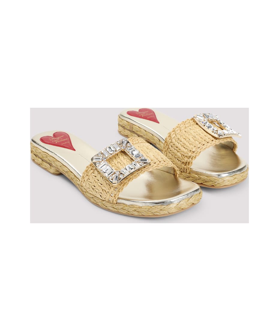 Roger Vivier Strass Buckle Raffia 25 Espadrillas | italist