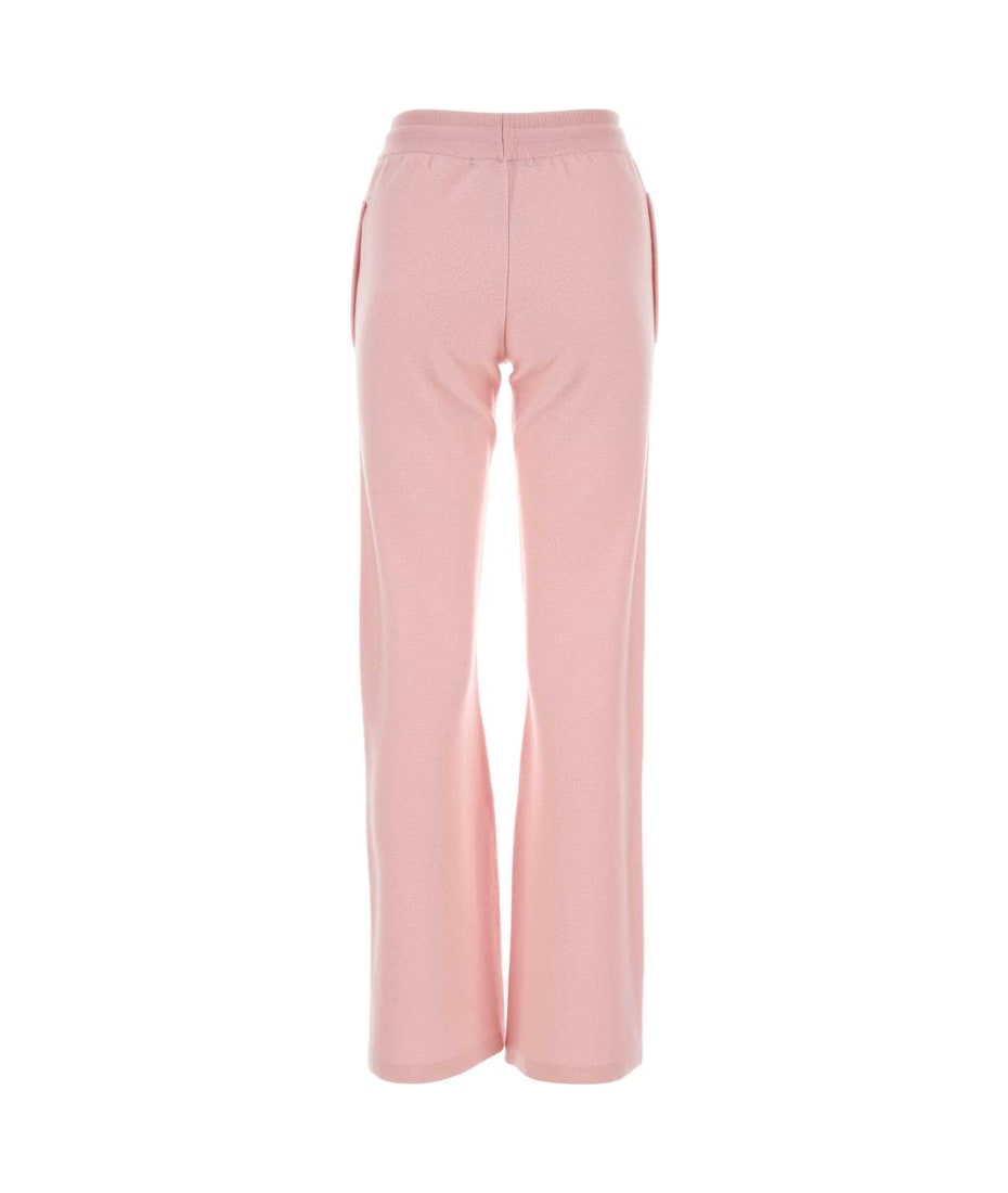 Versace Pink Wool Blend Flared Leg Pant - PALEPINK
