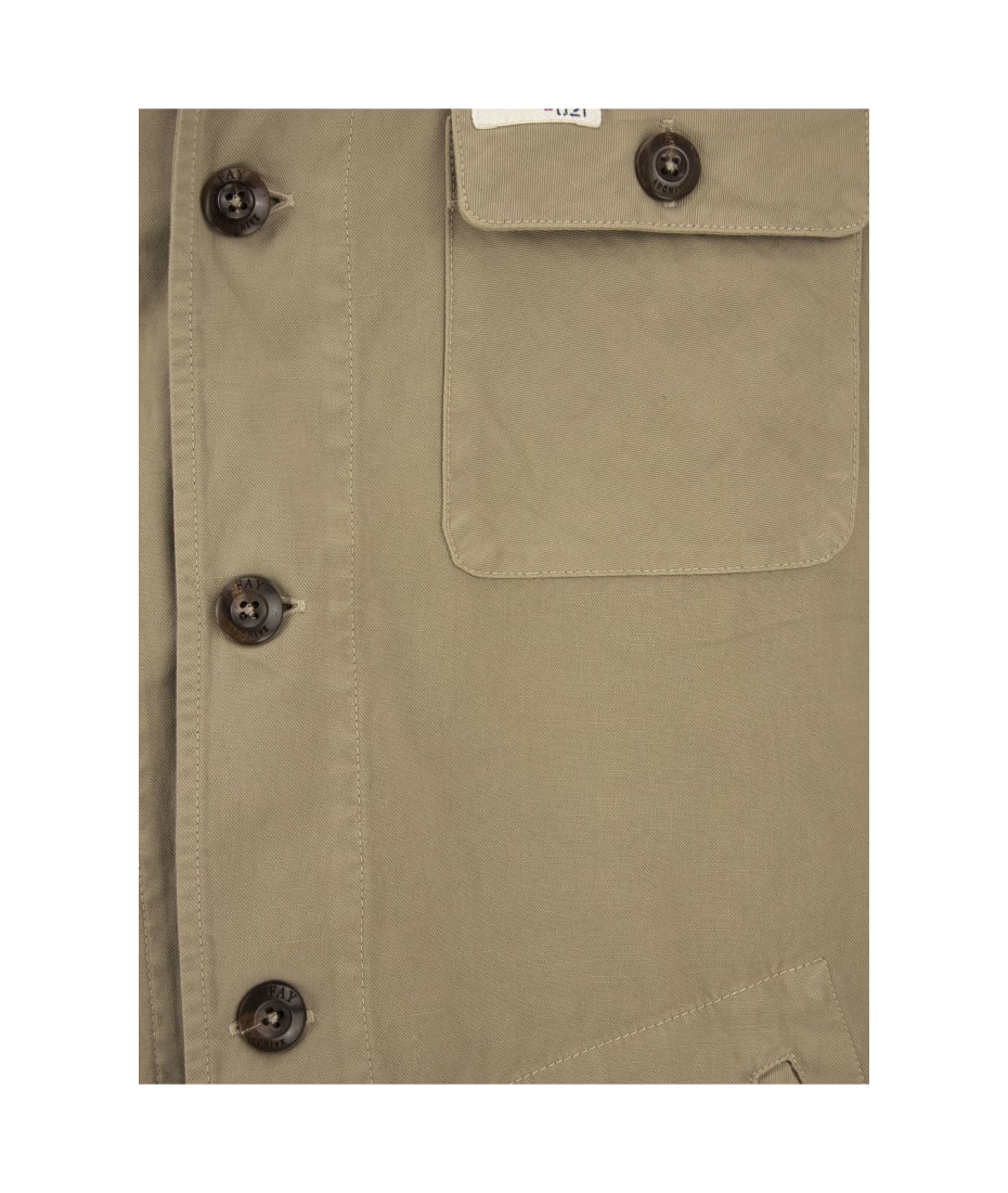 Tシャツ・カットソー Fay Cappuccino cotton blend shirt (MDM0446276TRR5 C807) Fay Cappuccino Cotton Blend Shirt | italist