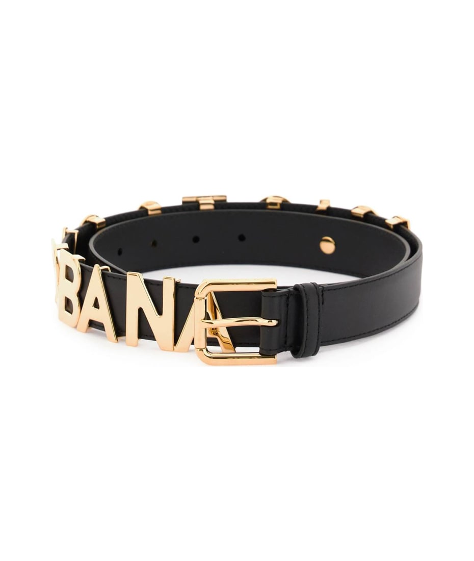 【関税込み】dolce & gabbana Logo belt Dolce & Gabbana logo-buckle Leather Belt | Black | FARFETCH CA