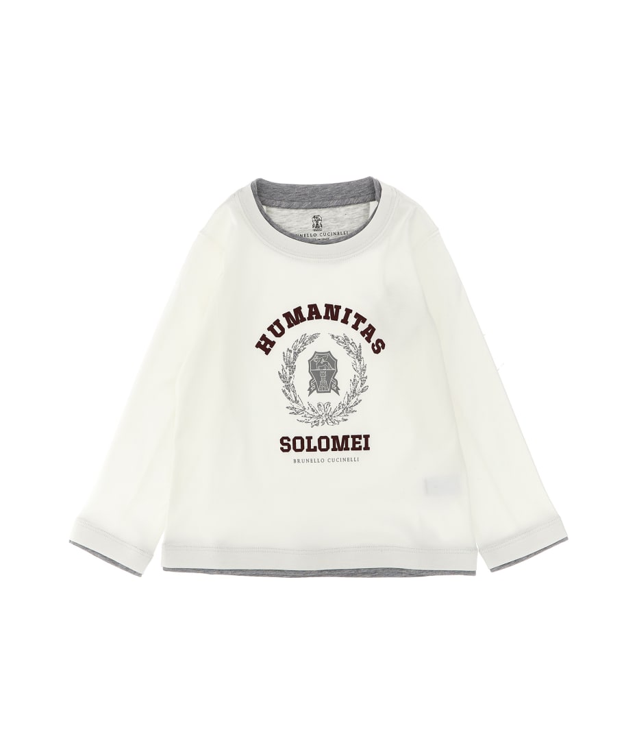 【送料込】BRUNELLO CUCINELL Tシャツ ロゴプリント入り Brunello Cucinelli Logo Print T-shirt Tシャツ&ポロシャツ
