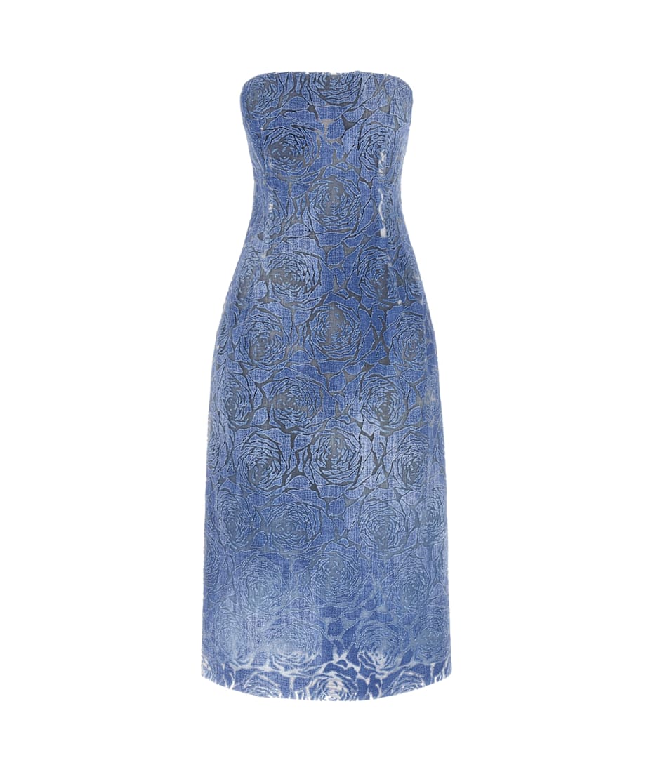 ermanno scervino blue dress Fancy Beaded T-Shirt Dress – Petals And Promises Prom main image 1
