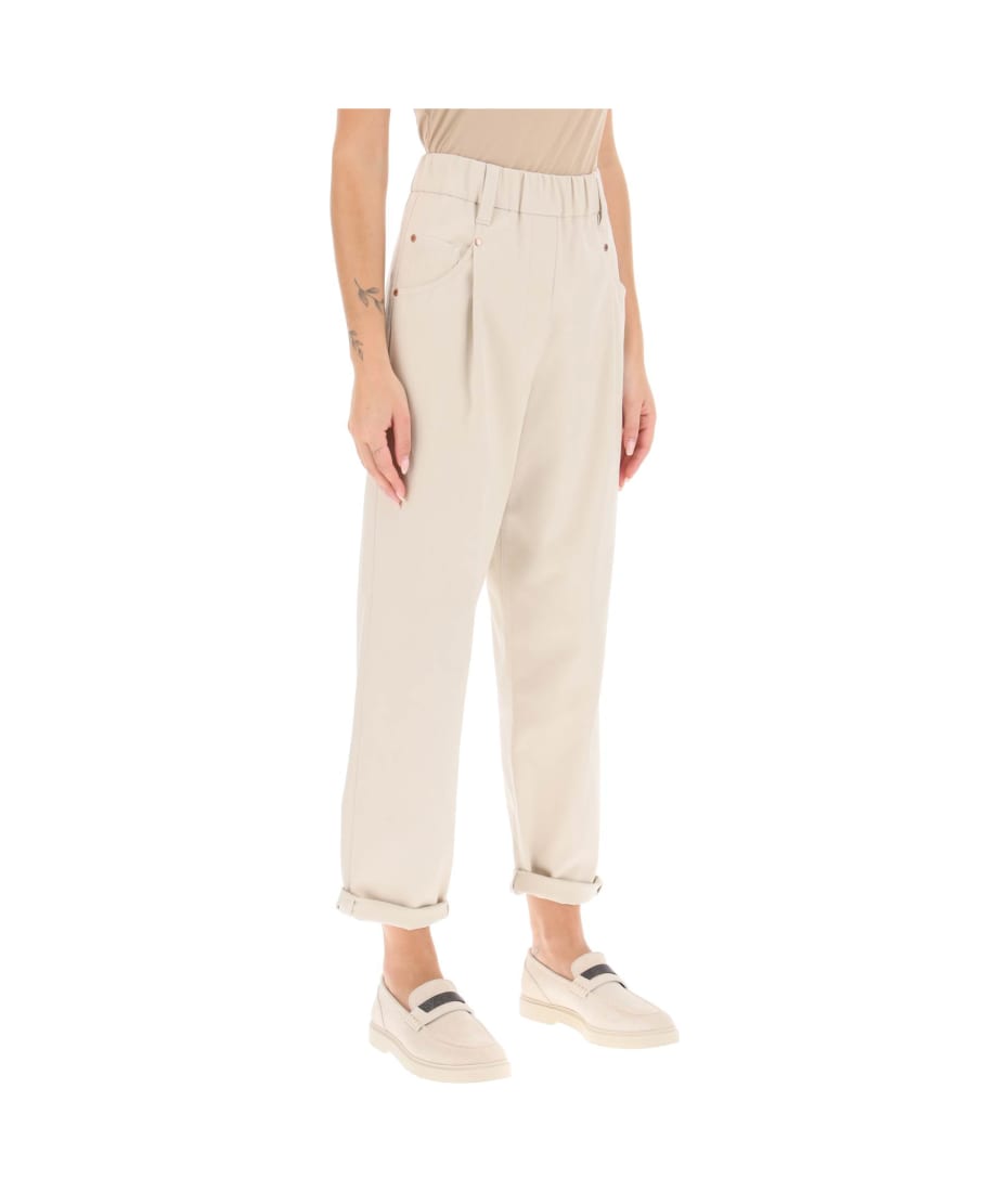 Brunello Cucinelli Loose-fit Cotton Pants | italist, ALWAYS