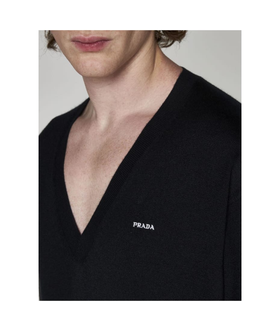Prada Logo Cotton Sweater | italist