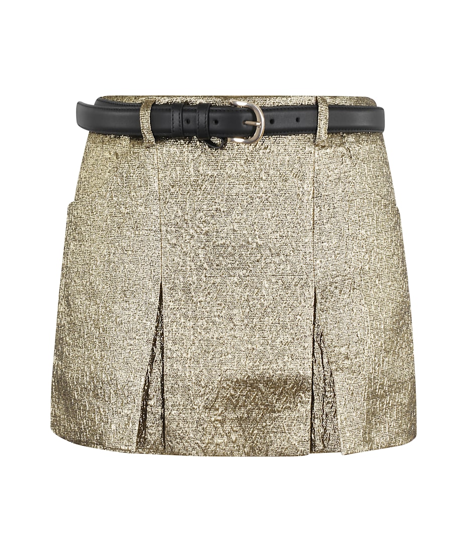 スカート SELF PORTRAIT SKIRT (RS25913PGD) SELF-PORTRAIT: Short woman - Gold | Self-Portrait short