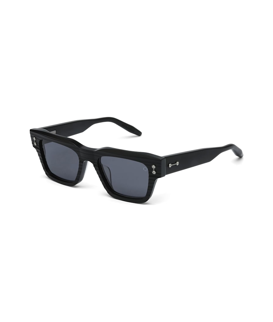 Akoni Columba - Scraped Matte Black / Black Rhodium Sunglasses