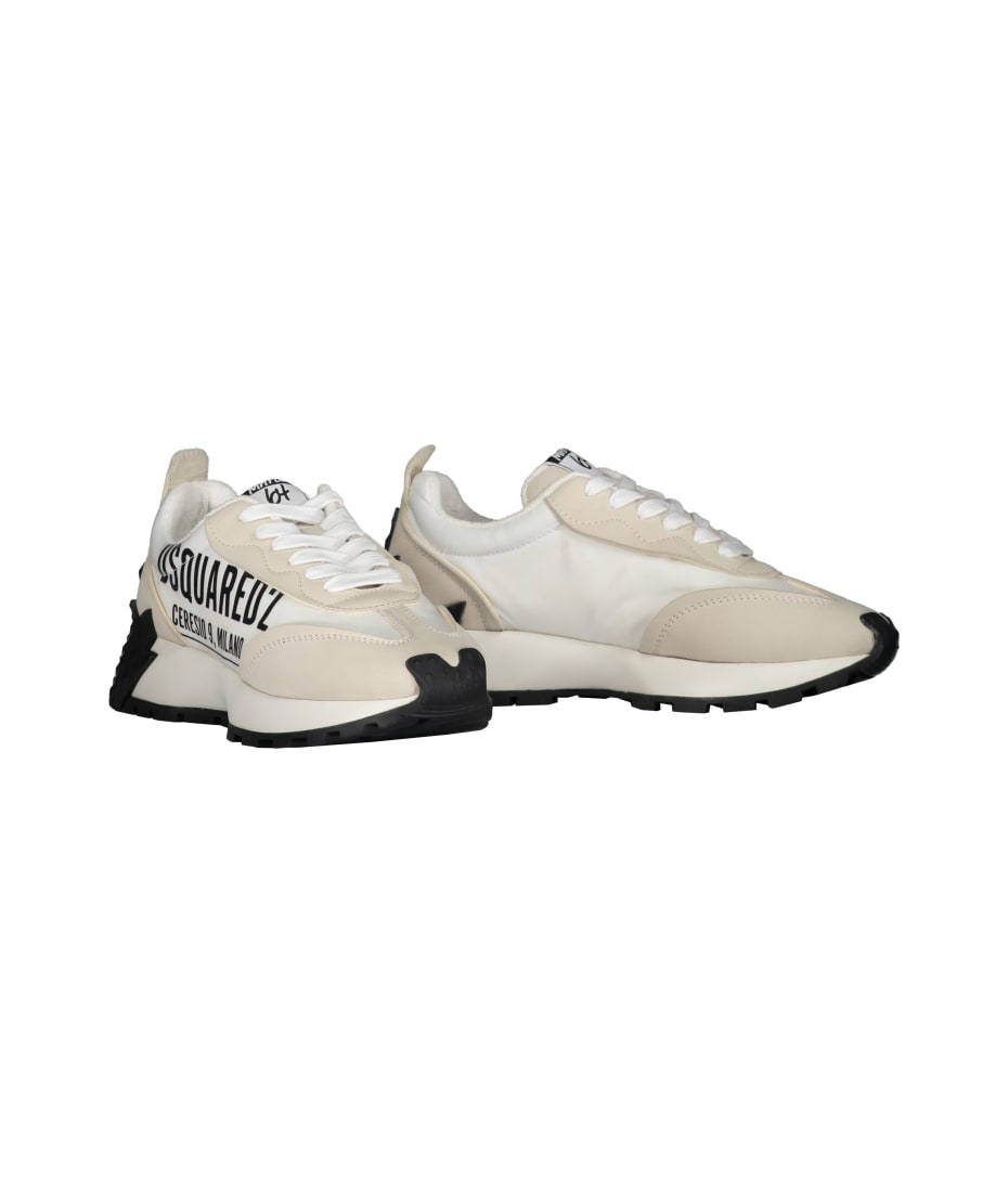 Dsquared2 Logo Detail Leather Sneakers | italist