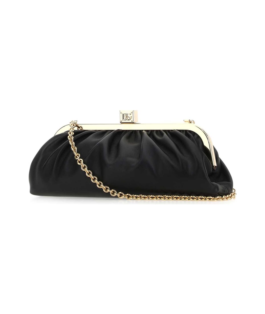 Dolce & Gabbana Black Leather Maria Clutch | italist, ALWAYS