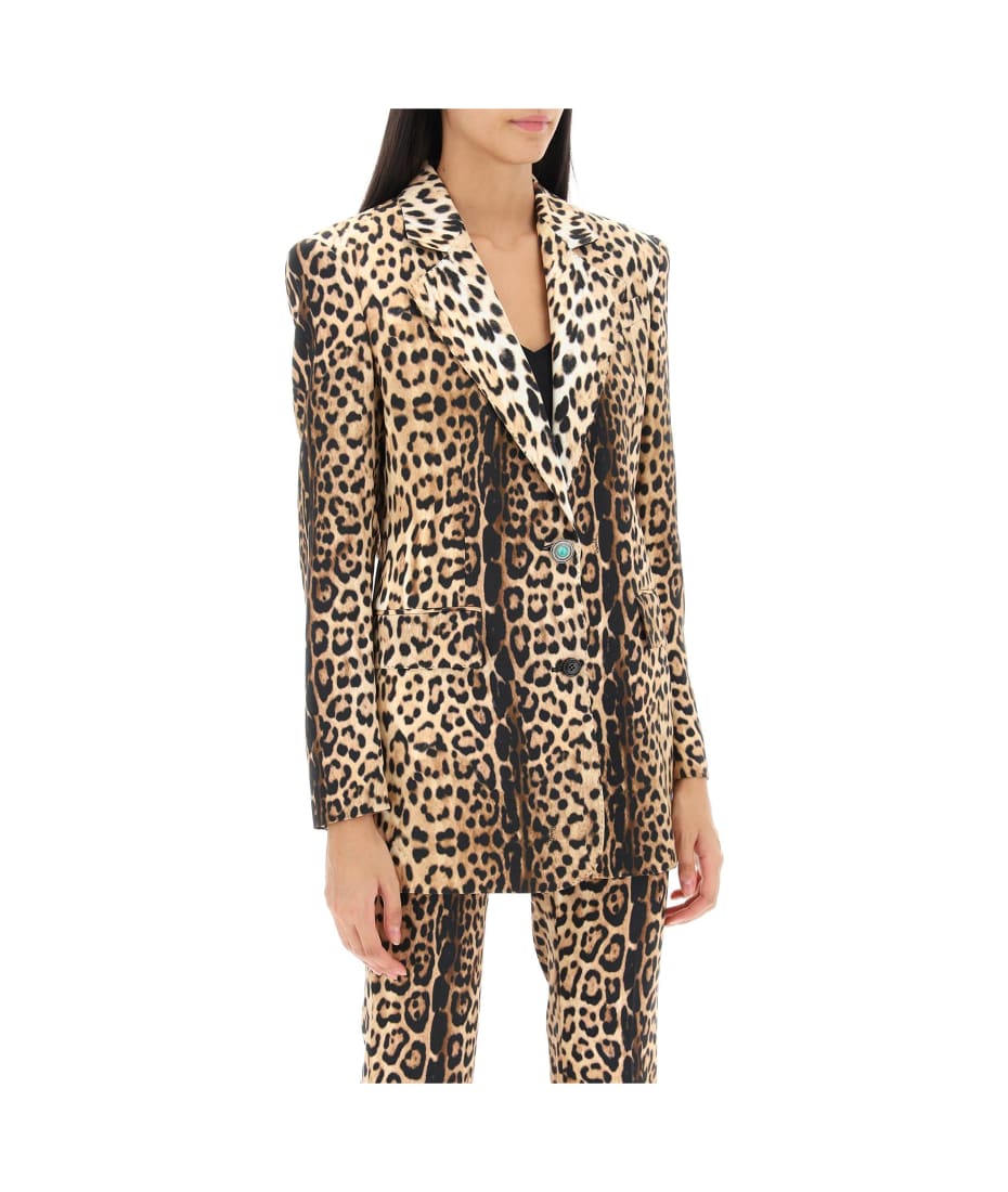 ジャケット ROBERTO CAVALLI SINGLE-BREASTED CADY JACKET 28059297_57545968_600.jpg