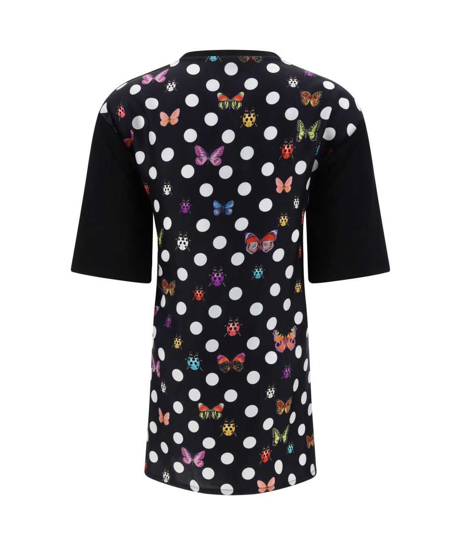 【送料&関税込】Versace Butterflies Print And Safety Pin Log Versace Butterflies Print And Safety Pin Logo T-shirt