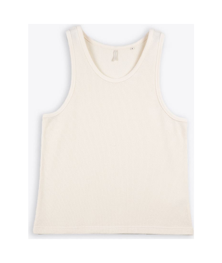 Mesh Tank Top Off White Cotton Mesh Tank Top - Mesh Tank Top