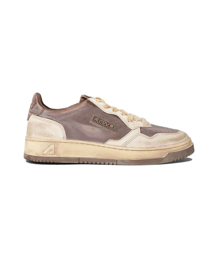 スニーカー Autry Medalist Low Super Vintage Sneakers Autry Medalist Low Sneakers Super Vintage In White Chocolate