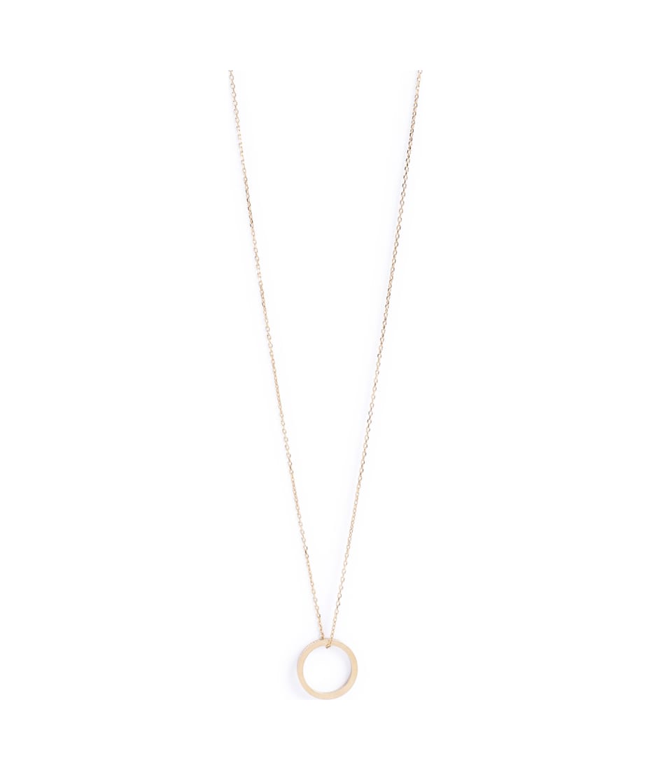 ネックレス・ペンダント [Maison Margiela] Logo Ring Necklace Yellow Logo silver ring necklace in gold - Maison Margiela | Mytheresa