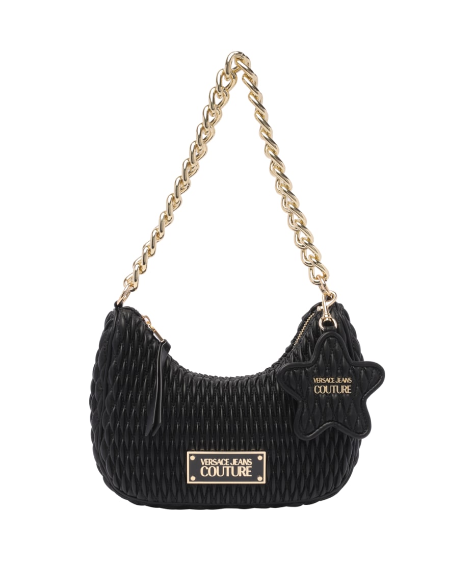 Versace Jeans Couture Black Graphic Shoulder Bag