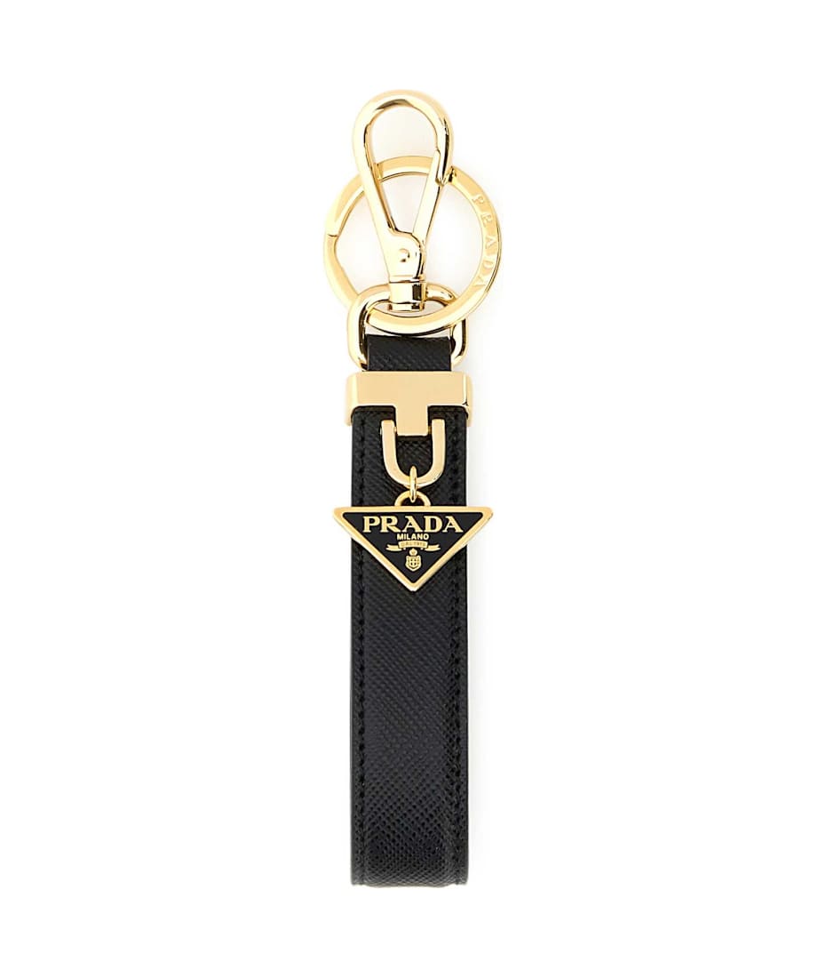 キーホルダー・キーリング PRADA Black Calf Hair And Leather Keyring Prada Black Calf Hair And Leather Keyring | italist, ALWAYS