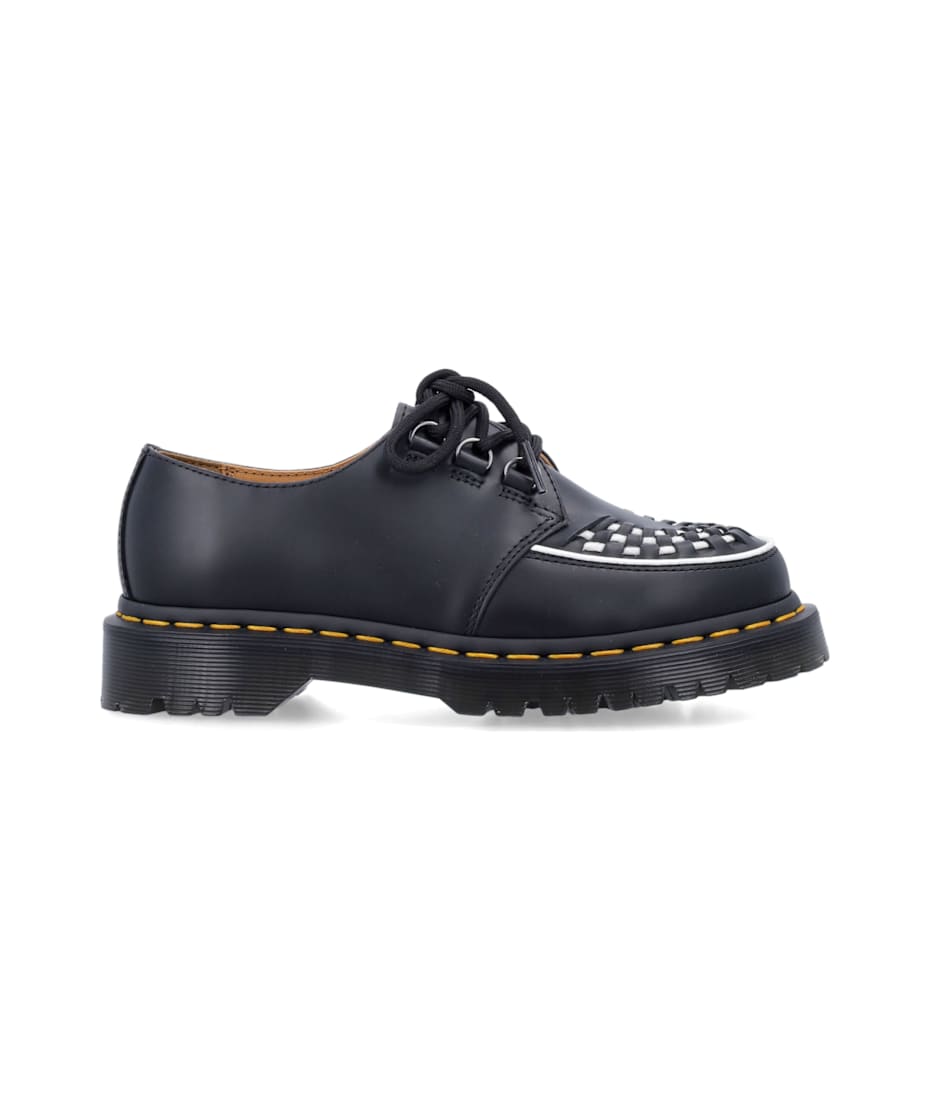 靴 Dr.Marten RamseyQuadStud Shop Dr Martens Ramsey quad monk shoes in black leather on