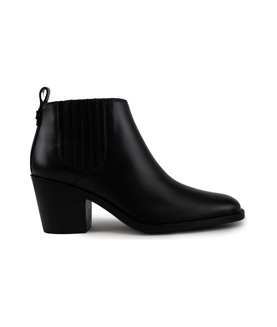 ブーツその他 TOD'S BOOTS (XXW20L0IM60RE0 S812) Tod's Black Leather Ankle Boot | italist