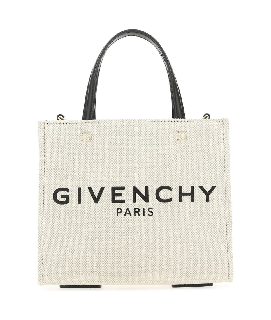 Givenchy Ivory Canvas Mini G Handbag | italist