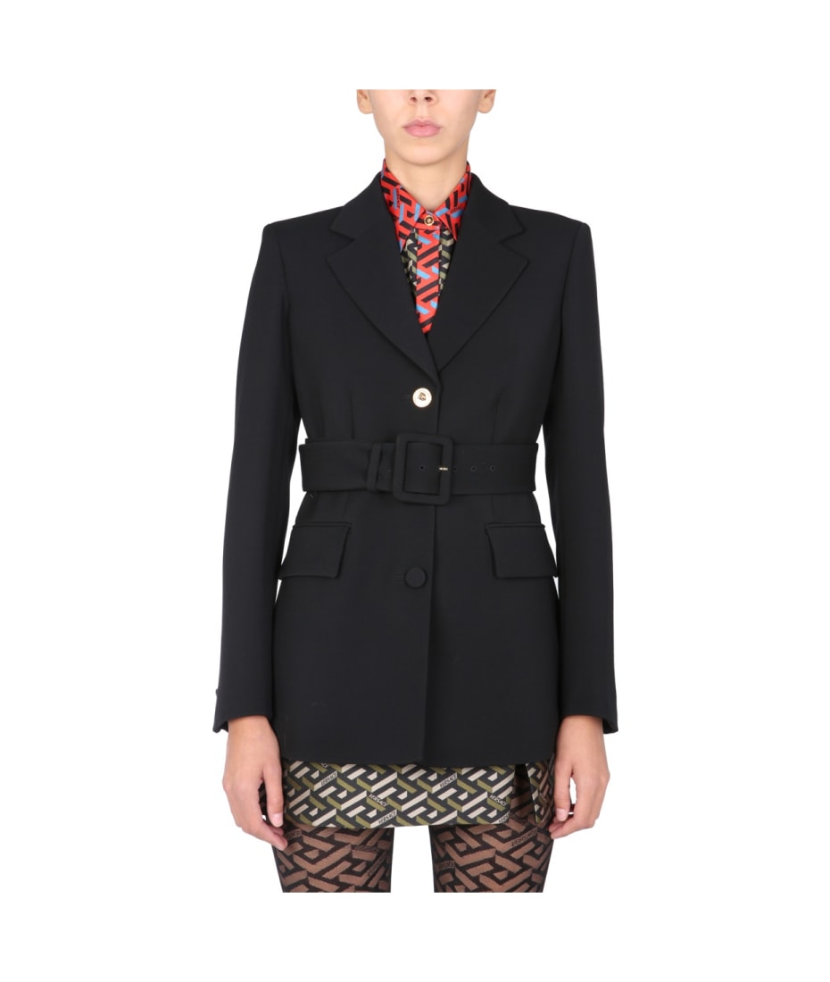 ジャケット VERSACE JACKET WITH MEDUSA BUTTON (1001728_1A017981B000) Versace Jacket With Medusa Button | italist