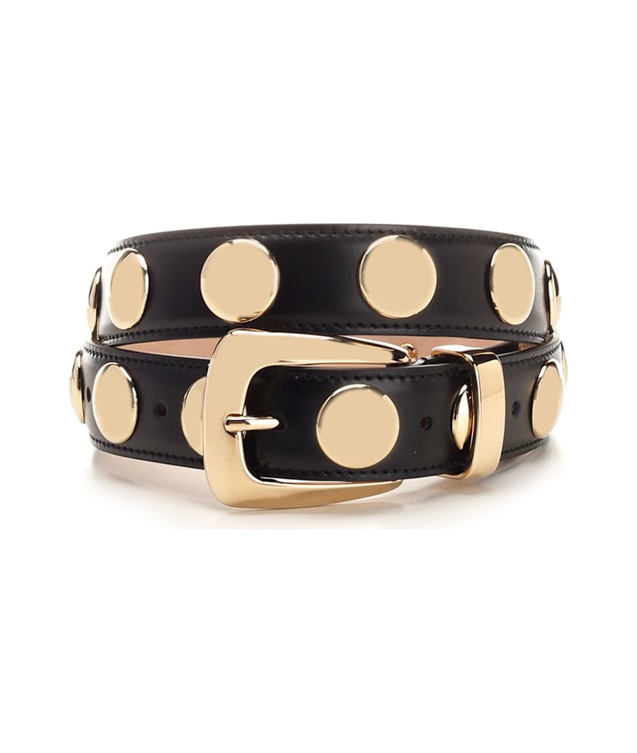 【関税込み】KHAITE ブラック Benny ベルト Khaite - Benny Black & Silver Stud Leather Belt | Mitchell