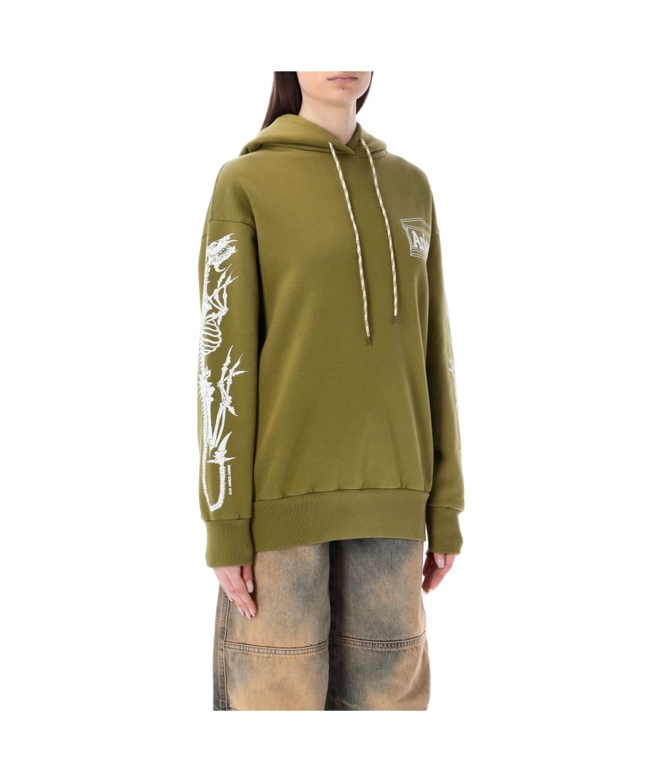 ★ARIES★ Dragon Skeleton Hood Olive STAR20013OLV STAR20013O Aries Dragon Skeletor Hoodie | italist