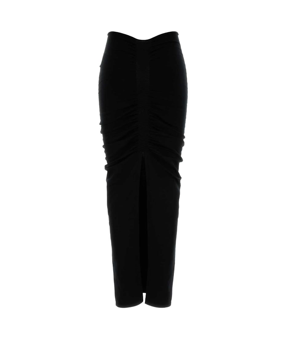 【関税&送料込】Alexander Wang Black Stretch Cupro Blend Off Alexander Wang Stretch cupro blend off-the-shoulder dress