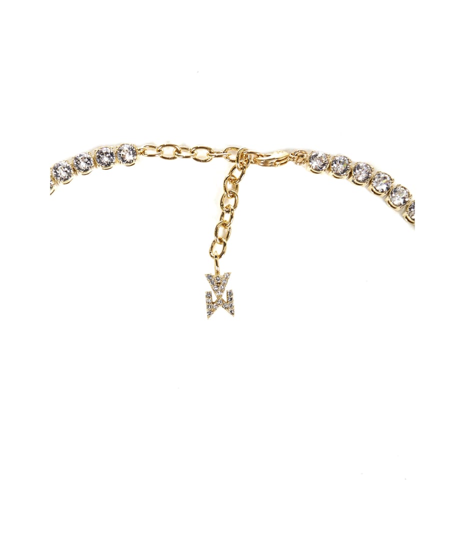 【関税込み】Amina Muaddi シルバー テニスネックレス Amina Muaddi Tennis Necklace | italist