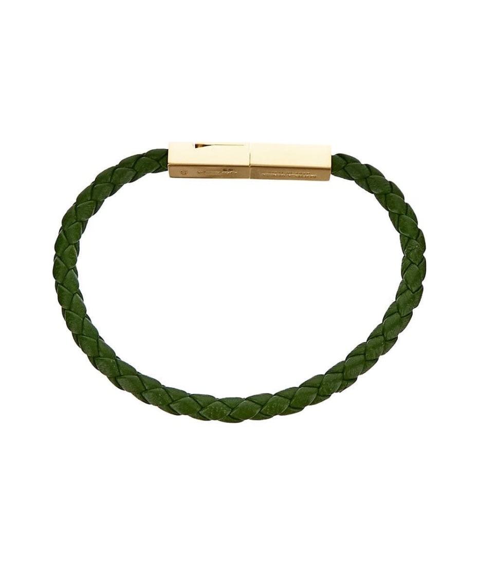 Bottega Veneta Braid Bracelet In Verde