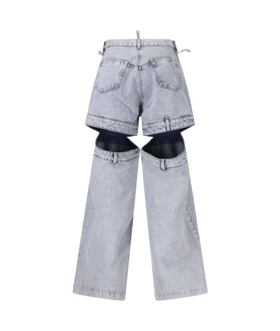 アティコ The Attico Cotton Jeans THE ATTICO Low Rise Wide Jeans The Attico