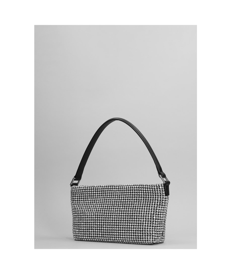 self-portrait Diamante Small Hand Bag In Silver Glass