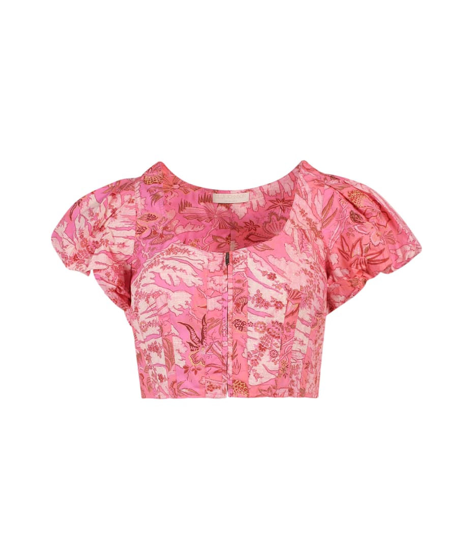 ウラ ジョンソン PRE KALENA TOP Ulla Johnson // Printed Kalena Puff Sleeve Top – VSP Consignment