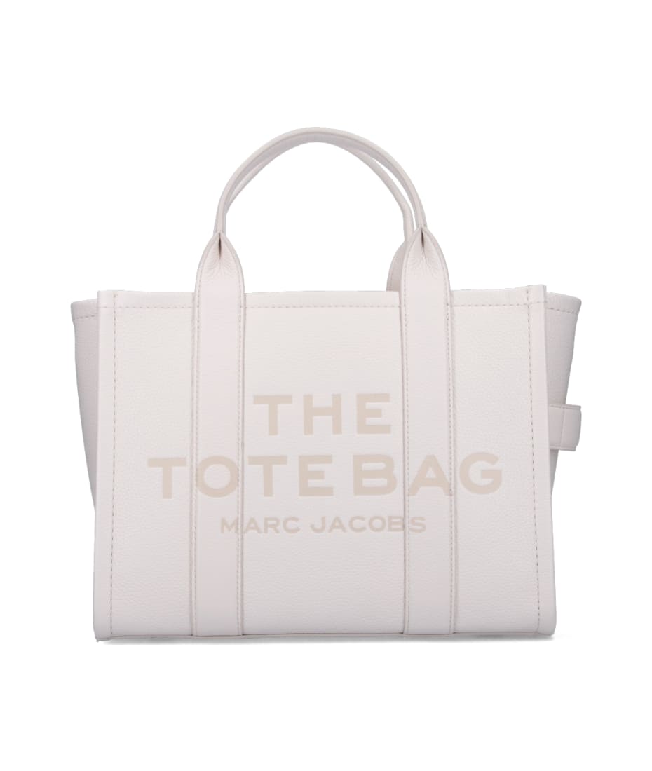 【関税込み】The Medium Tote Bag - Marc Jacobs - Leather - Si Marc Jacobs The Leather Medium Tote Bag - Wolf Grey
