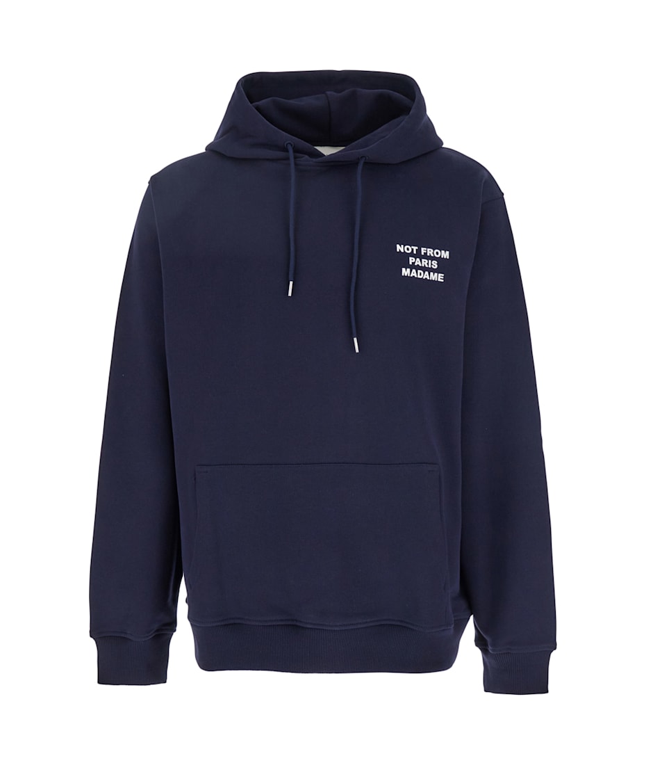 パーカー・フーディ DROLE DE MONSIEUR Blue Hoodie with Logo in Cotton Man Drôle de Monsieur Blue Hoodie With Logo In Cotton Man