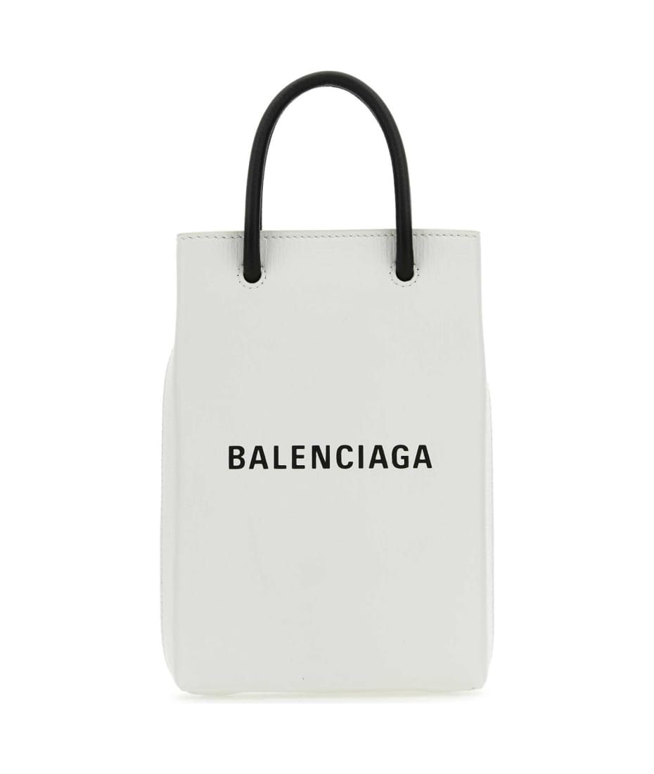 iPhone・スマホケース BALENCIAGA WHITE LEATHER PHONE CASE Balenciaga White Leather Phone Case | italist