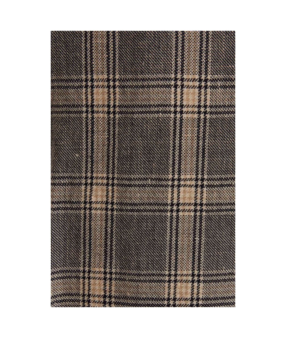 【関税込み】gucci Prince of Wales trousers Gucci - Prince of Wales checked wool-linen blend trousers