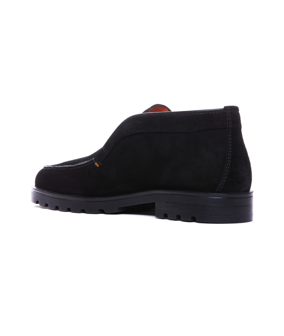【★完売必至★】Santoni ☆ レザー ミドルヒールブーツ SALE】【nila&nila】ストレッチレザー太ヒールロングブーツ