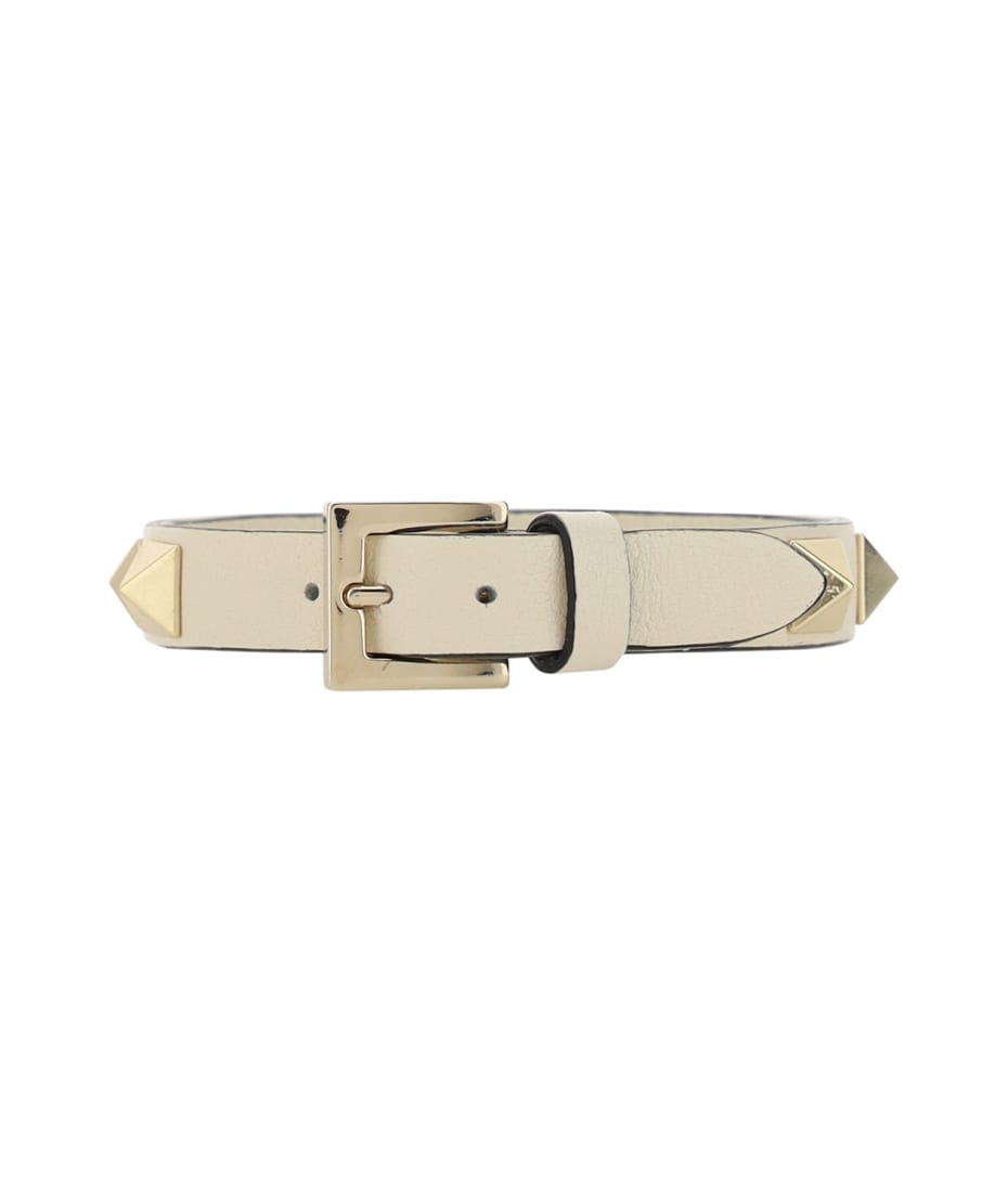 Valentino Garavani Women's Vlogo Signature Calfskin Bracelet - Light Ivory One-Size