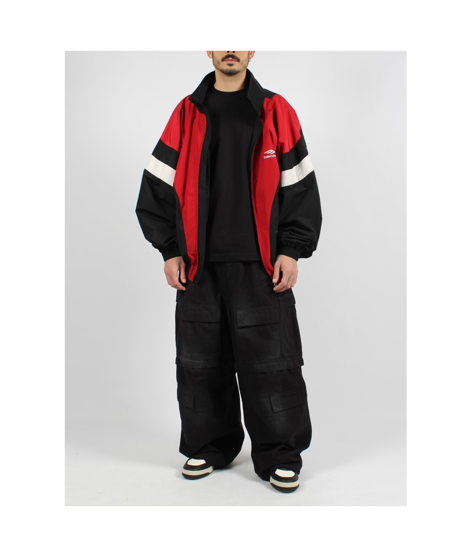 Balenciaga 3b Sports Icon Off Shoulder Tracksuit Jacket | italist