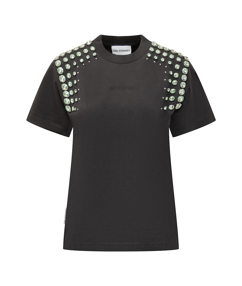 【関税込み】DES PHEMMES SHIRT WITH RHINESTONE Des Phemmes T-shirt With Rhinestones | italist